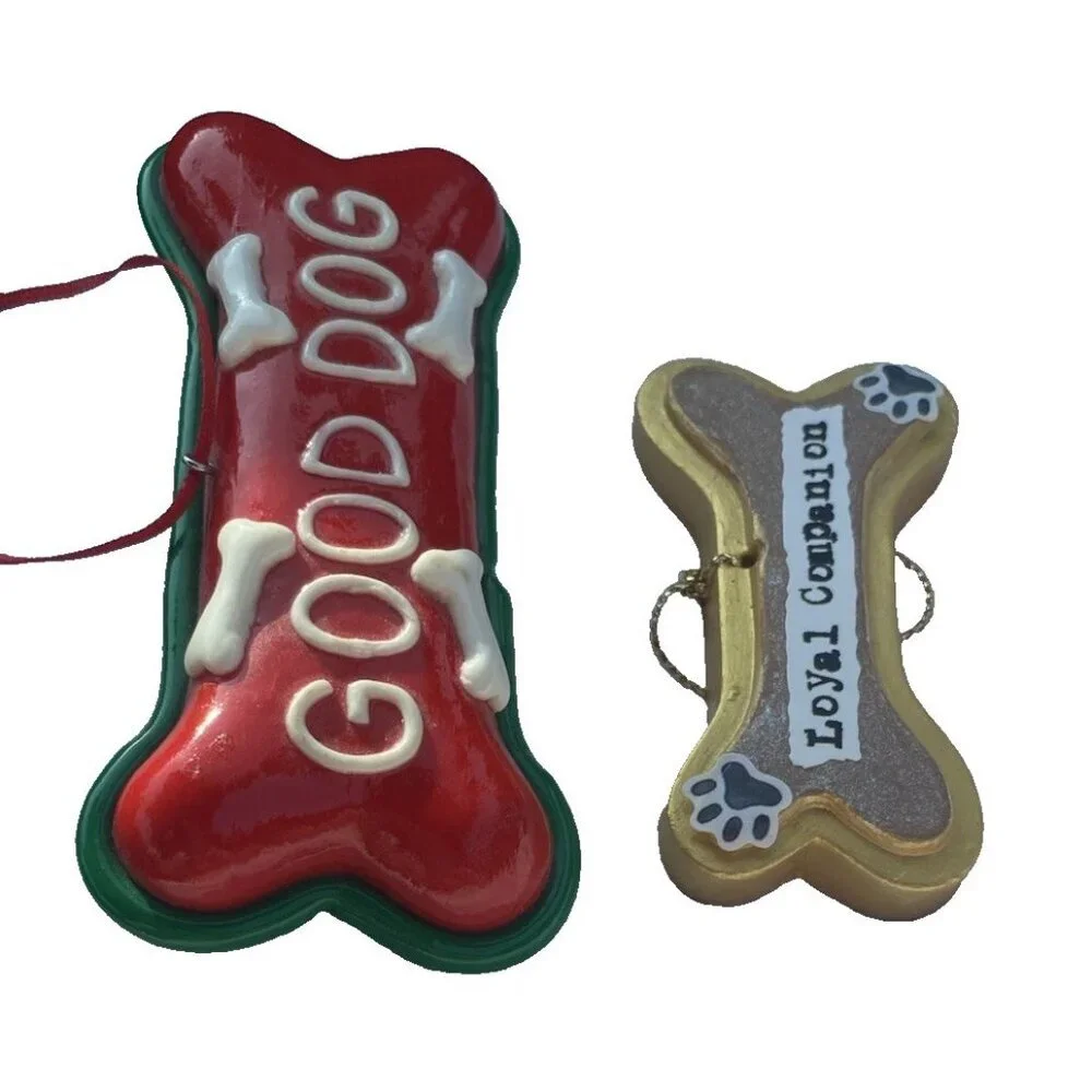 Dog Biscuit Christmas Tree Ornament Bone Good Dog Loyal Companion Holiday Puppy